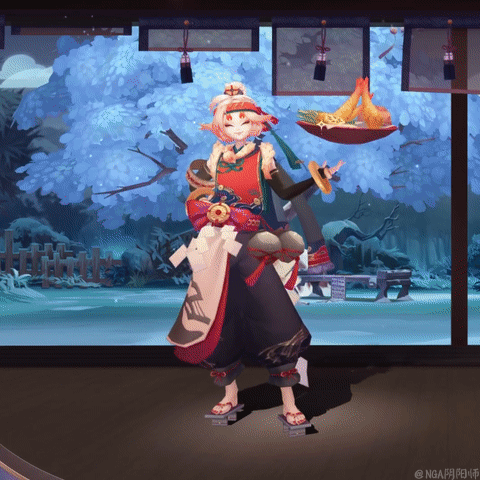 《阴阳师》星熊童子冬日食礼皮肤介绍 星熊童子崽战皮肤建模展示