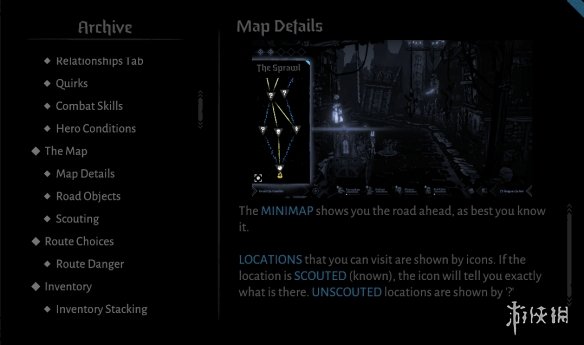 《暗黑地牢2》地图界面功能介绍 地图界面有什么功能？