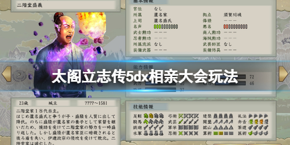 《太阁立志传V DX》相亲剧情有什么？相亲大会玩法技巧