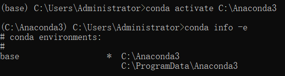 Win10中使用cmd命令conda info -e发现环境未命名无法激活怎么办?