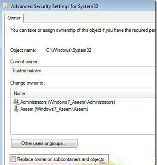 Windows7旗舰版系统怎样删除“信任安装”的文件?