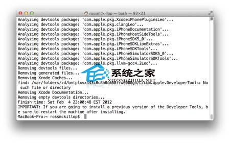 MAC卸载删除Xcode开发软件的技巧