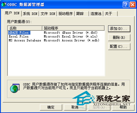 WinXP如何在ODBC中增添DSN文件