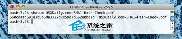Mac OS X如何校验文件的SHA1值