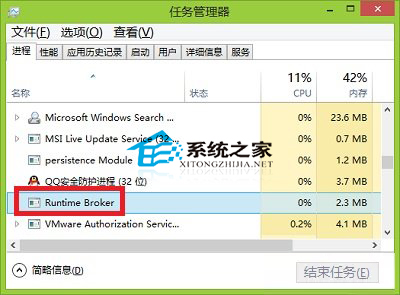 Win8.1系统Runtime Broker进程介绍