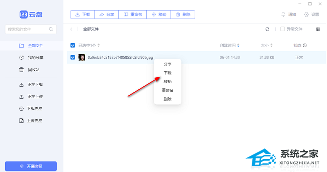 123云盘怎么下载文件？123云盘下载文件的方法