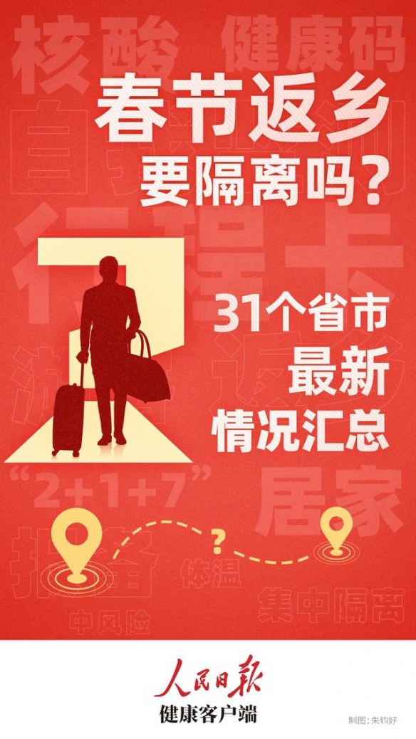 春节返乡是否需要集中隔离？31个省市最新情况汇总！