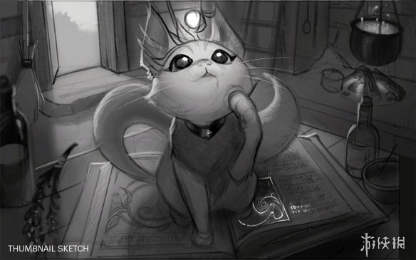 《lol》新英雄悠米概念图及绘制过程 灵感来自一只猫