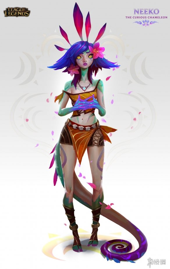 《LOL》新英雄妮蔻概念设计图 初期设计更加狂野！