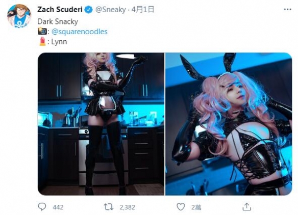 lol女装大佬Sneaky新作COS来袭 肤白貌美的兔女郎！