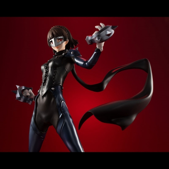 《P5》美女会长新岛真手办 紧身皮衣展现美好身材！