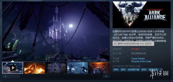 《龙与地下城：黑暗联盟》steam多半差评！好评率35%