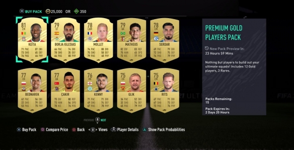 迫于压力 EA在《FIFA 21》抽卡机制中加入预览功能