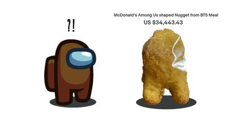 一块炸鸡拍出3.9万刀天价！只因像《Among Us》角色