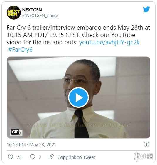 消息人士称《孤岛惊魂6》将于5月28日公布新预告/情报