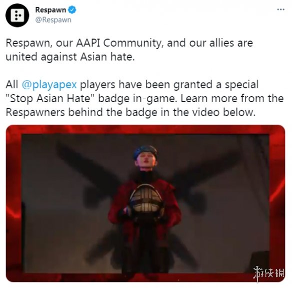 Apex新赛季登录赠送“Stop Asian Hate”徽章引热议