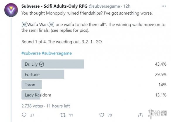 玩家票选《Subverse》最喜欢的女角色 哪个是你老婆？