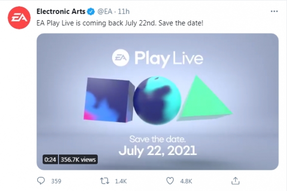 “EA Play Live 2021”将于7月开幕！与E3展会错开