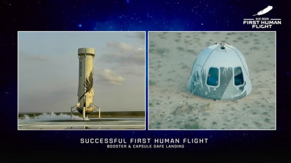 世界首富贝索斯太空之旅大获成功：简直是最棒的一天！