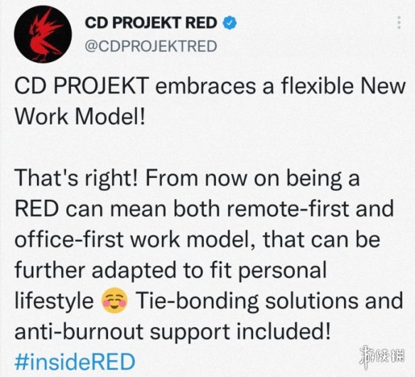 CDPR暖心福利：让员工自行选择公司上班或居家办公