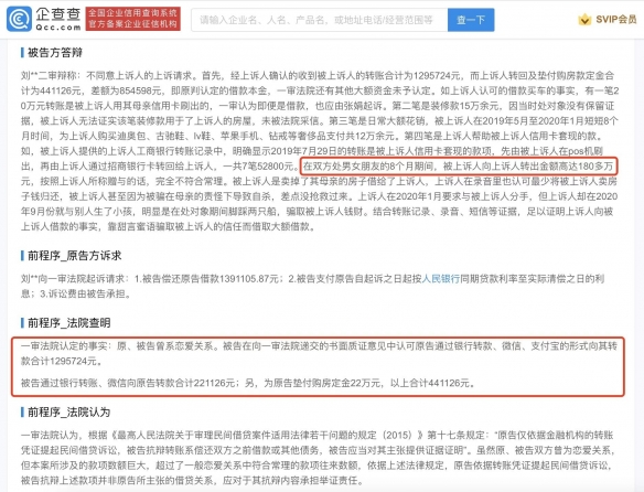 恋爱8个月花180万！男方分手后上诉要求女方退还！