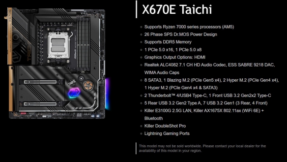 华擎X670太极主板曝光：支持PCIe 5.0显卡/SSD，26相供电