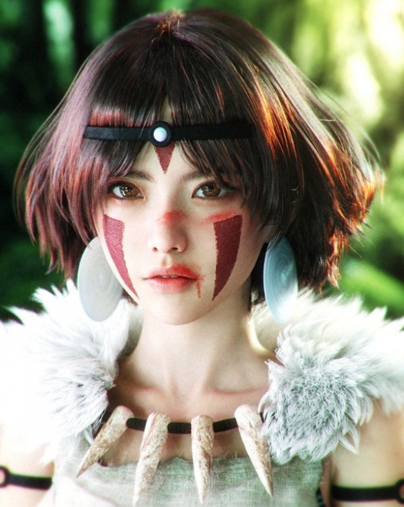颜值超绝！网友分享制作《幽灵公主》女主3DCG形象