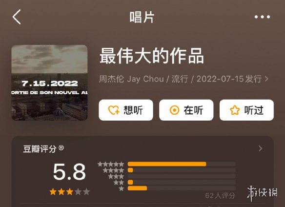 周杰伦新专辑疑似被恶意差评！还没上线就在豆瓣开分