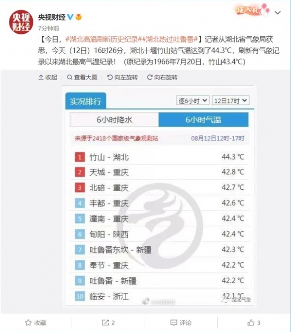 听说新疆吐鲁番是火焰山？今夏44.3度的湖北笑而不语