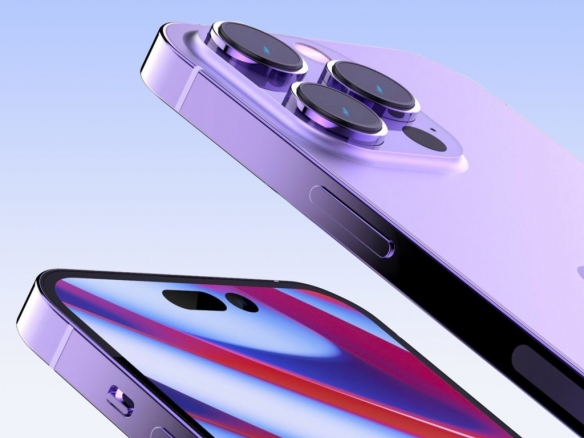 苹果秋季新品 iPhone 14Pro渐变紫真机照曝光！