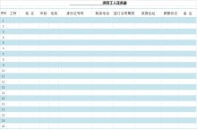 职工花名册模板