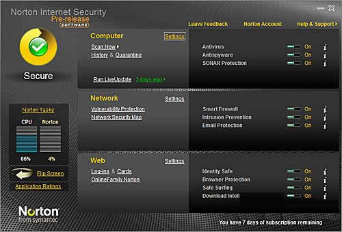 Norton Internet Security 17.0软件截图(1)